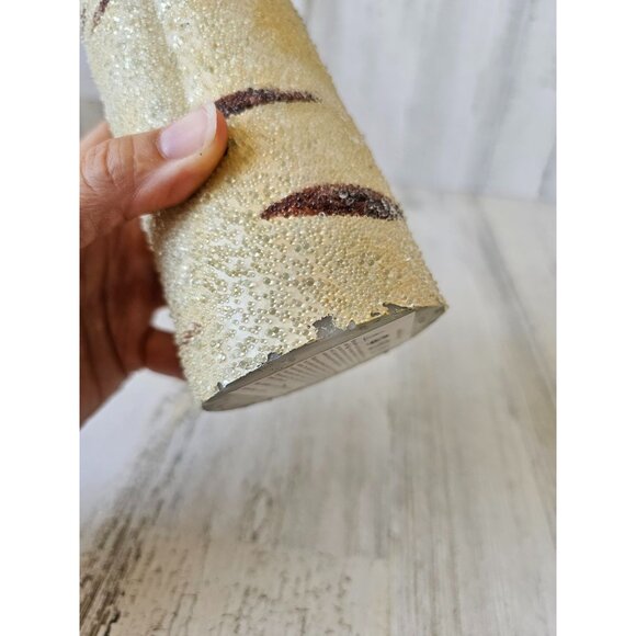 Pottery Barn candle birch glass sugared tree decor - Picture 8 of 8